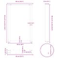 vidaXL Nohy barového stola v tvare U, 2 ks, prírodná oceľ, 60 x (90-91) cm, oceľ