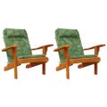 vidaXL Podušky na stoličky Adirondack 2 ks vzor lístia oxfordská látka