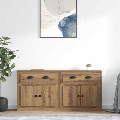 vidaXL Komody 2 pcs Remeselný dub 70 x 35,5 x 67,5 cm Kompozitné drevo
