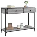 vidaXL Konzolový stolík sivý sonoma 100x34,5x75 cm kompozitné drevo
