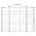 vidaXL Oblúkové gabionové koše 13 ks 200x50x140/160 cm pozink. železo