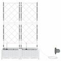 vidaXL Záhradný kvetináč 2 ks Biela 80 x 40 x 126 cm PP