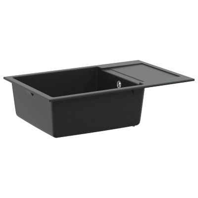 vidaXL Drez Čierna 780 x 500 mm 80% Kvárc a 20% Živica