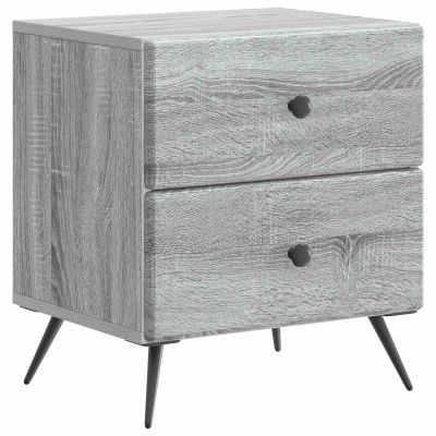 vidaXL Nočný stolík Sivá sonoma 43 x 34,5 x 47,5 cm Kompozitné drevo
