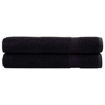 vidaXL Prémiové uteráky do sauny SOLUND 2ks čierne 80x200cm 600 g/m2