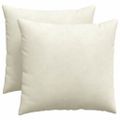 vidaXL Vankúše na pohovku 2 pcs Krémová 50 x 50 cm Kordúrová tkanina