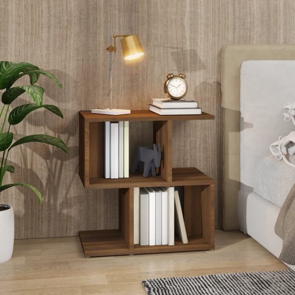 vidaXL Nočný stolík hnedý dub 50x30x51,5 cm spracované drevo