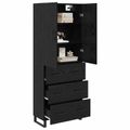 vidaXL Highboard 2 ks Čierny dub 69,5 x 34 x 180 cm