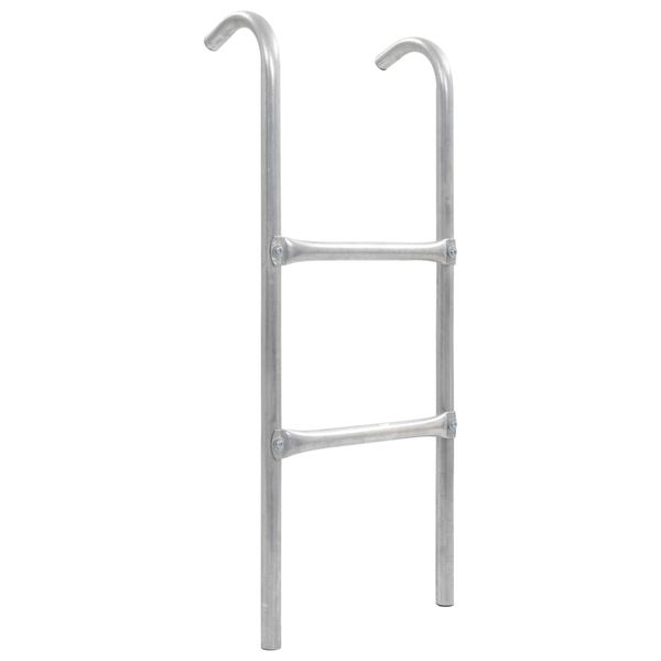 vidaXL Dvojstupňový rebrík k trampolíne, oceľ, strieborný 72 cm (vhodné pre výšku 65 cm)
