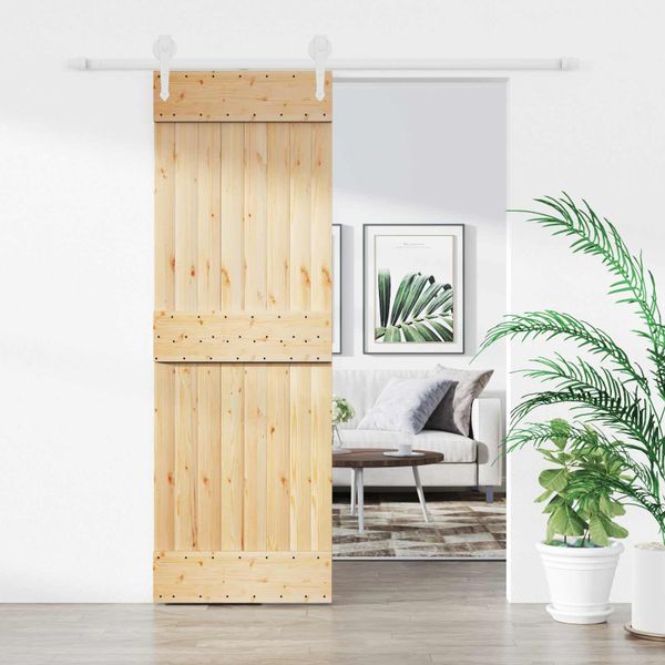 vidaXL Posuvné dvere Prírodná a biela 70 x 210 cm