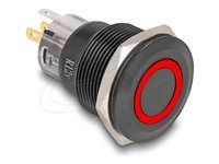 Tlačidlový spínač do inštalácie čierny 22 mm