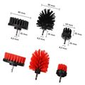 SIXTOL CAR DETAILING DRILL BRUSH 6, 6ks Sada kartáčov na vrtačku pre čistenie auta