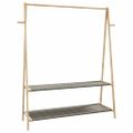 vidaXL Vešiak na oblečenie s policami 132x45,5x150,5 cm bambus