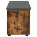 vidaXL Predsieňová lavica s vankúšom Údený Dub 100 x 38 x 46 cm