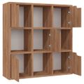 vidaXL Knižnica hnedý dub 88,5x27,5x88 cm drevotrieska