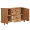 vidaXL Servírovacia skriňa ASKIM 133,5 x 40 x 79 cm Borovicový masív