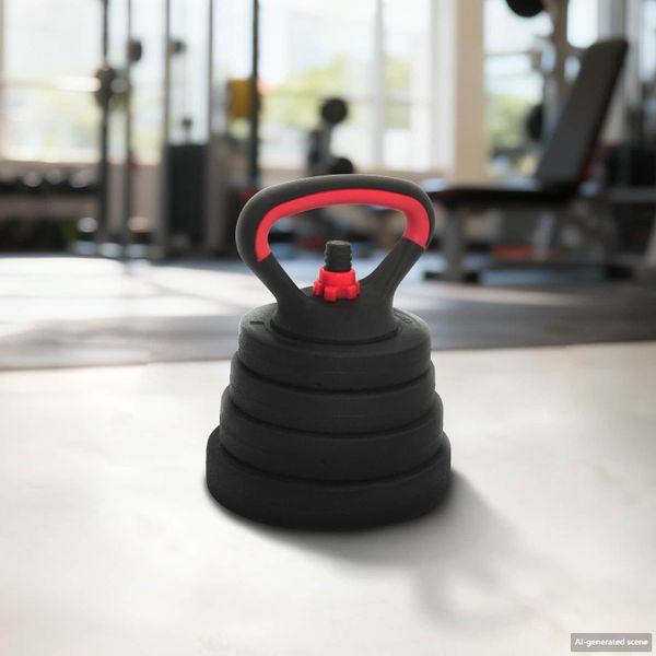 vidaXL 4-v-1 set činkov, kettlebell a jednoručných činiek 30 kg