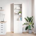 vidaXL Vysoká skrinka biela 50x35x180 cm spracované drevo