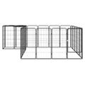vidaXL Ohrádka pre psov 22 panelov čierna 50x100 cm práškovaná oceľ
