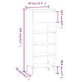 vidaXL Regál na topánky čierny 40x36x105 cm spracované drevo