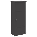 vidaXL Schránka na balíky s úložiskom Čierna 44,5 x 29 x 110,5 cm Oceľ