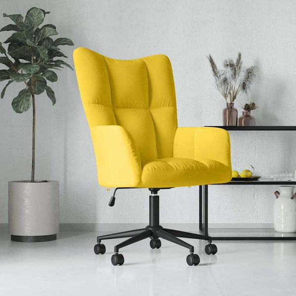 vidaXL Relaxačné kreslo horčicovo-žlté zamat