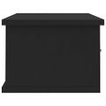 vidaXL Nástenná polica so zásuvkami, čierna 60x26x18,5 cm