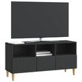 vidaXL TV skrinka 102 x 34,5 x 50 cm Čierna Kompozitné drevo