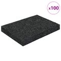vidaXL Pad z gumových granúl na dvor Čierny 6 x 9 x 1 cm Guma