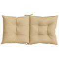 vidaXL Vankúše na stoličky 6 ks béžová melanž 100x50x7 cm látka