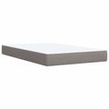 vidaXL Ottoman posteľ s matracom a LED Sivohnedá 120 x 190 cm Látka