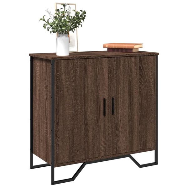 vidaXL Komoda hnedý dub 78x35,5x74,5 cm kompozitné drevo