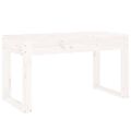 vidaXL Záhradná lavica biela 80x38x45 cm masívna borovica