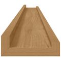 vidaXL Stenná polica Nástenná montáž 4 ks Hnedá 100 x 9 x 3 cm