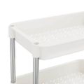 vidaXL 5-poschodový kuchynský vozík biely 42x29x128 cm železo a ABS