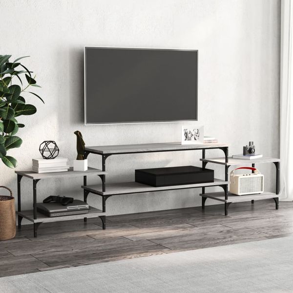 vidaXL TV skrinka sivá sonoma 197x35x52 cm spracované drevo