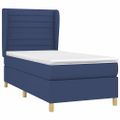 vidaXL Boxspring posteľ s matracom modrá 100x200 cm látka