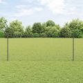 vidaXL Hexagonálny plot s stĺpom 25 x 1 m PVC potiahnutá oceľ Sivá