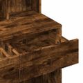 vidaXL Toaletný stolík s LED dymový dub 80x41x134,5 cm