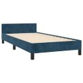 vidaXL Rám postele bez matraca tmavomodrý 90x200 cm zamat