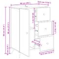 vidaXL Servírovacia skriňa Biela 66 x 34,5 x 90 cm Kompozitné drevo