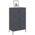 vidaXL Vysoká skrinka antracitová 68x39x113 cm oceľ