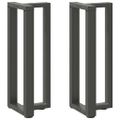 vidaXL Nohy ku konzolovému stolu v tvare T, 2 ks, antracitové, 38x25x(72-73) cm, oceľ