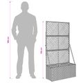 vidaXL Záhradný kvetináč s trellis Sivá 70 x 30 x 135 cm polyratan