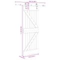 vidaXL Posuvné dvere NARVIK Prírodná a čierna 70 x 210 cm (152,5 cm)