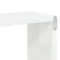 vidaXL Nástenné police 4 ks lesklé biele 26x15x26 cm
