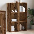 vidaXL skrinka na knihy/príborník Old Wood 66x30x98 cm Engineered Wood