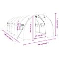 vidaXL Fóliovník s oceľovým rámom biely 18 m² 6x3x2 m