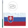 vidaXL Slovenská vlajka a stĺp 6 m hliníkový