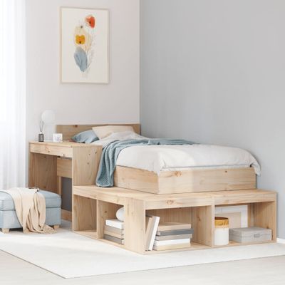 vidaXL Nočný stolík s písacím stolom 222x107x75 cm, borovica